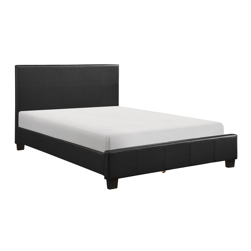 Lorenzi Black Upholstered Platform Bedroom Set