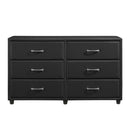 Lorenzi Black Upholstered Platform Youth Bedroom Set