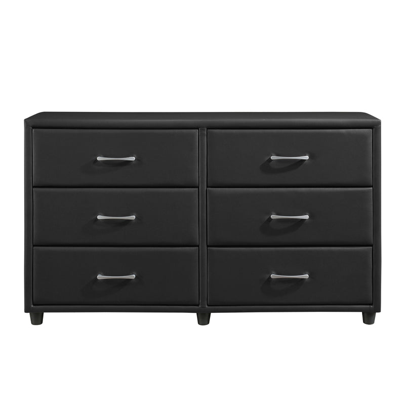 Lorenzi Black Upholstered Platform Youth Bedroom Set