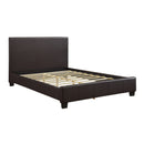 Lorenzi Dark Brown Upholstered Platform Bedroom Set