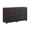 Lorenzi Dark Brown Upholstered Platform Youth Bedroom Set