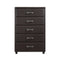 Lorenzi Dark Brown Upholstered Platform Youth Bedroom Set