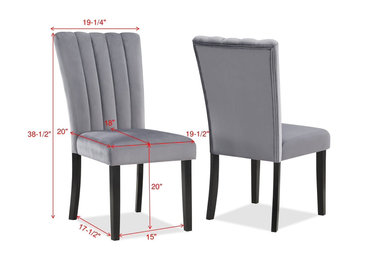 Pascal Gray Dining Chair, Set of 2