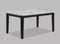 Pascal White/Black Faux Marble Dining Table