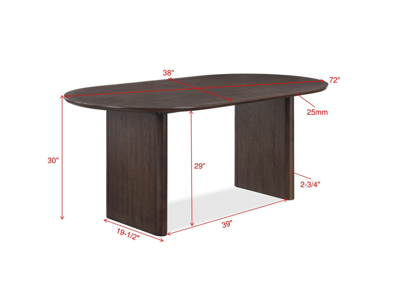 Cullen Espresso Oval Dining Table