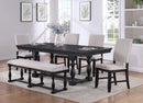 Regent Charcoal Black Dining Bench