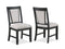 Stevens Charcoal Black/Light Gray Dining Chair, Set of 2