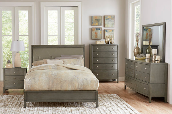 Cotterill Gray Upholstered Panel Youth Bedroom Set