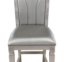 Klina Silver Champagne Counter Height Chair, Set of 2