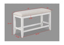 Wendy White Counter Height Dining Bench