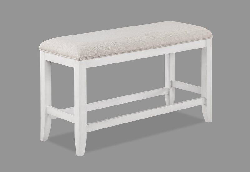 Wendy White Counter Height Dining Bench