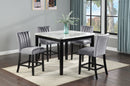 Pascal Black/Gray Square Counter Height Dining Set