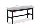 Buford Charcoal Black/Light Gray Counter Height Dining Bench