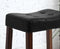 Kent 24" Black Saddle Counter Stool, Set of 2