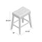 Kent 24" Espresso Saddle Counter Stool, Set of 2