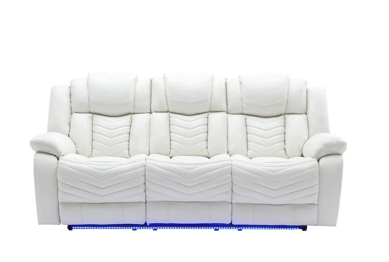 S2021 Lucky Charm (White) Reclining Living Room Set