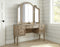 3-Piece Highland Park Vanity Set, Waxed Driftwood (Vanity Desk, Tri-fold Mirror and Bench)