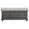 Woodwell Dark Gray Lift Top Storage Bench