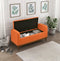 Brigitte Orange Lift Top Storage Bench