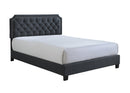 Gerri Charcoal King Upholstered Panel Bed