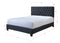 Ezra Charcoal Queen Upholstered Panel Bed