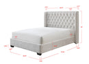 Daphne Ivory Boucle Queen Upholstered Panel Bed