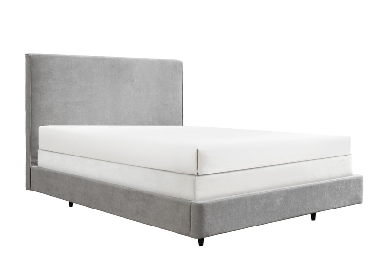 Nirvana Gray Queen Upholstered Floating Bed