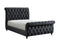 Kyrie Black Queen Upholstered Bed