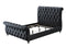 Kyrie Black Queen Upholstered Bed