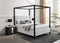 Adalyn Black/White Boucle King Canopy Bed