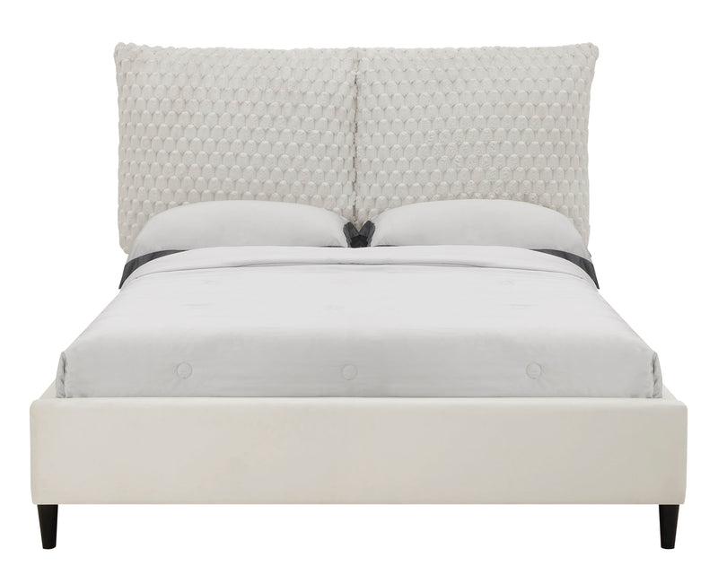 Violet Whote Dove King Upholstered Bed