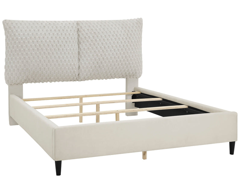 Violet Whote Dove Queen Upholstered Bed