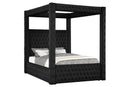 Annabelle Black Velvet Queen Canopy Bed