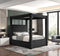 Annabelle Black Velvet King Canopy Bed