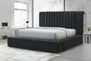 Danbury Charcoal Boucle Queen Upholstered Storage Panel Bed