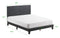 Yates Black PU Leather Queen Upholstered Platform Bed