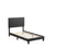 Yates Black PU Leather Twin Upholstered Platform Bed