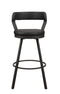 Appert Black/Dark Gray Swivel Pub Height Chair, Set of 2