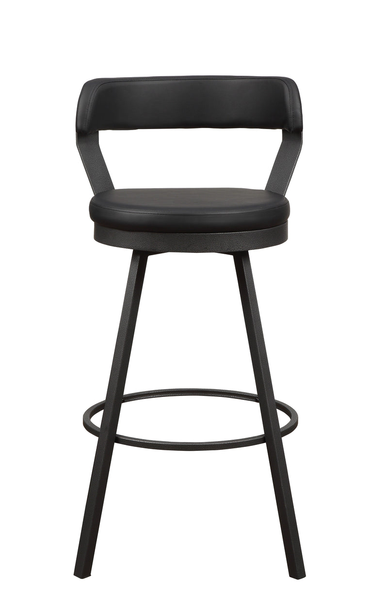 Appert Black/Dark Gray Swivel Pub Height Chair, Set of 2