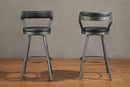 Appert Black/Dark Gray Swivel Pub Height Chair, Set of 2