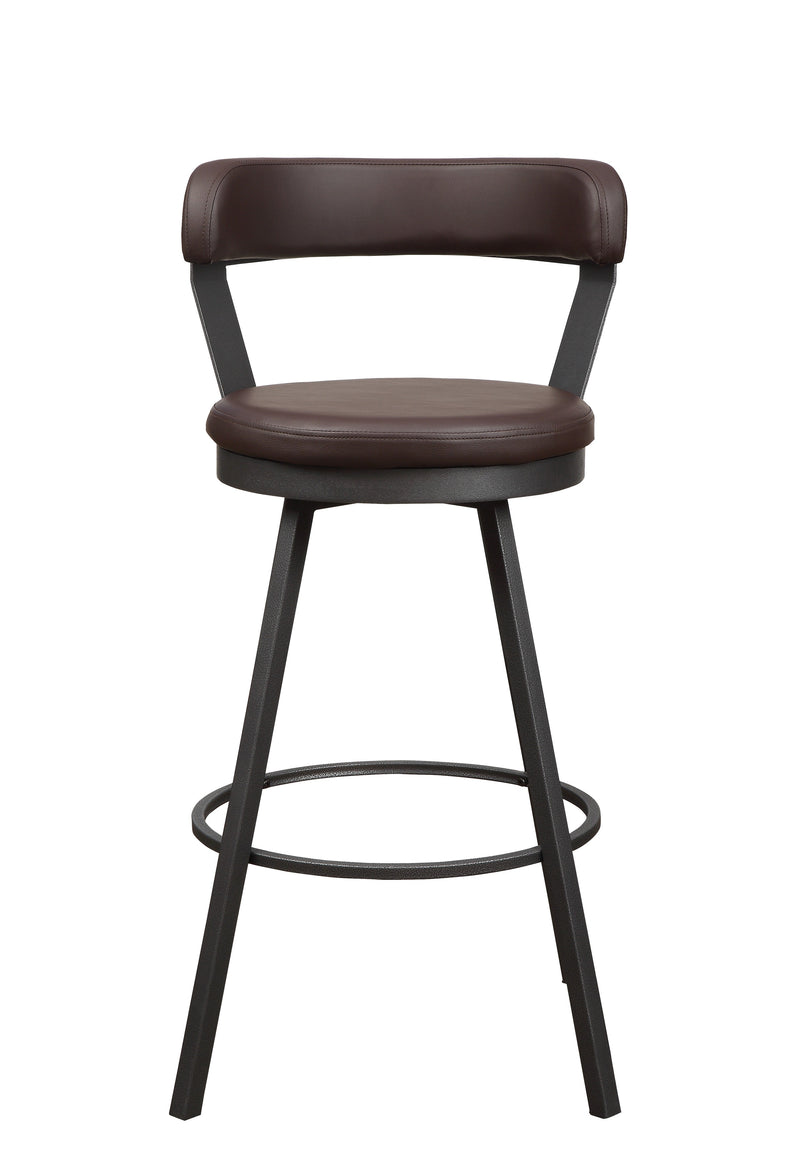 Appert Brown/Dark Gray Swivel Pub Height Chair, Set of 2