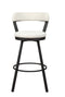 Appert White/Dark Gray Swivel Pub Height Chair, Set of 2