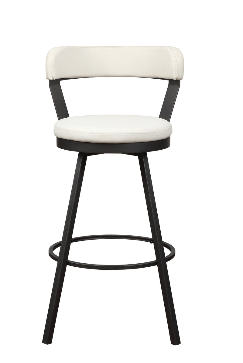 Appert White/Dark Gray Swivel Pub Height Chair, Set of 2