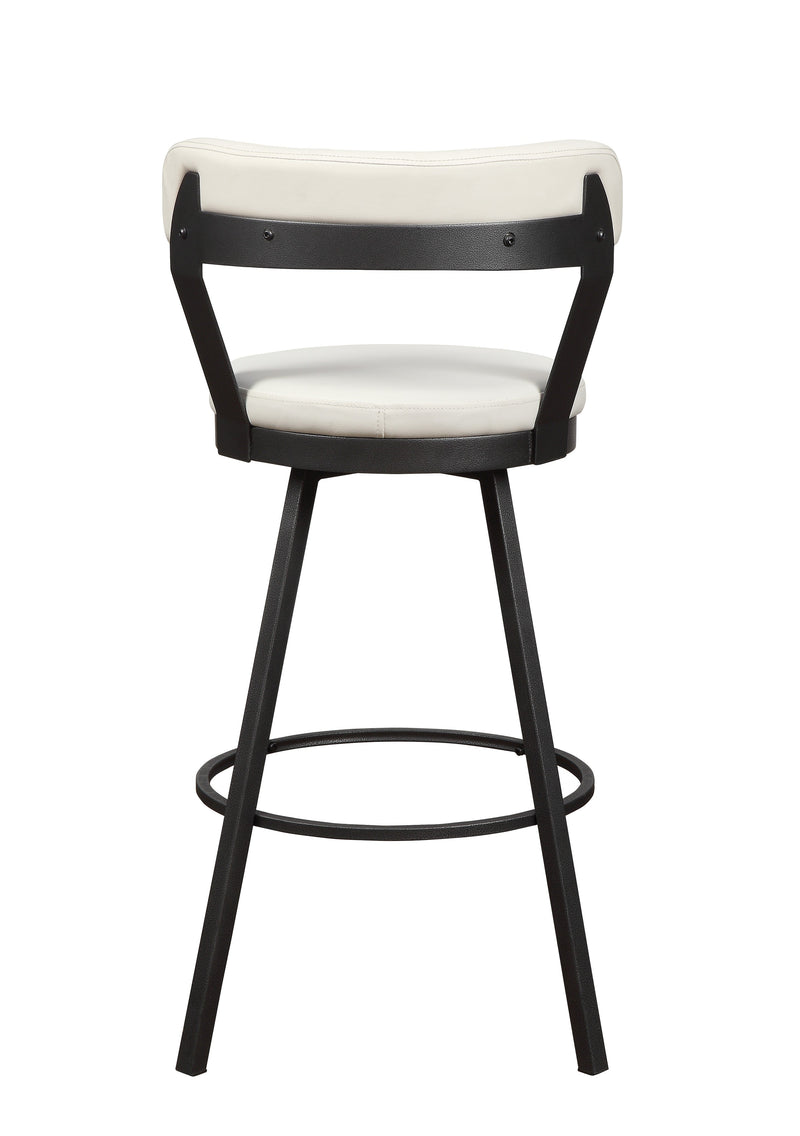 Appert White/Dark Gray Swivel Pub Height Chair, Set of 2