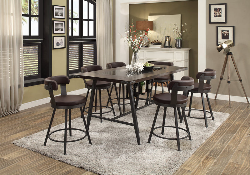 Appert Brown/Dark Gray Counter Height Set