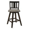 Amsonia Gray/Black Swivel Counter Height Chairs, Set of 2