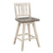 Amsonia Gray/White Swivel Counter Height Chairs, Set of 2