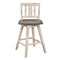 Amsonia Gray/White Swivel Counter Height Chairs, Set of 2