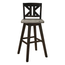 Amsonia Black Swivel Pub Counter Height Chairs, Set of 2