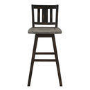 Amsonia Black Swivel Pub Counter Height Chairs, Set of 2